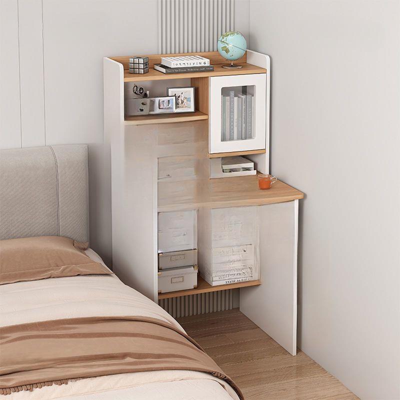 小户型书桌书架一体窄电脑桌家用学生书柜卧室家用学习写字台桌子