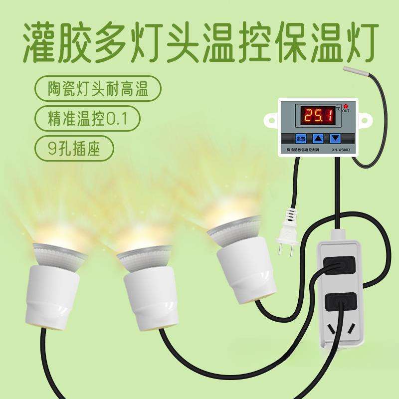 芦丁鸡保温灯自动控温保温箱保暖灯幼鸡育雏小鸡取暖温控器加热灯