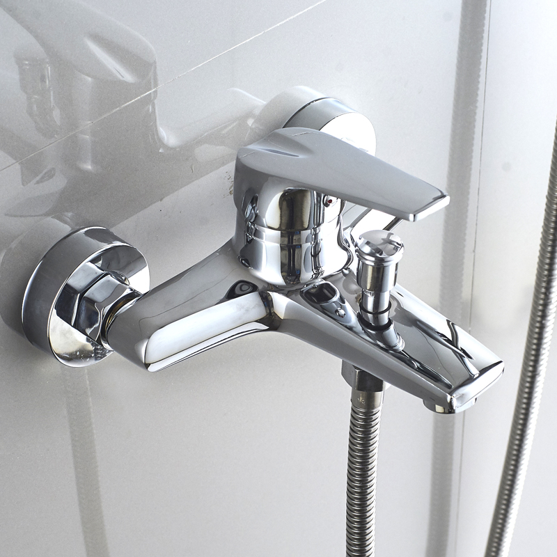 卫生间淋浴龙头浴室洗澡三联开关黄铜冷热水龙头热水器配件混水阀