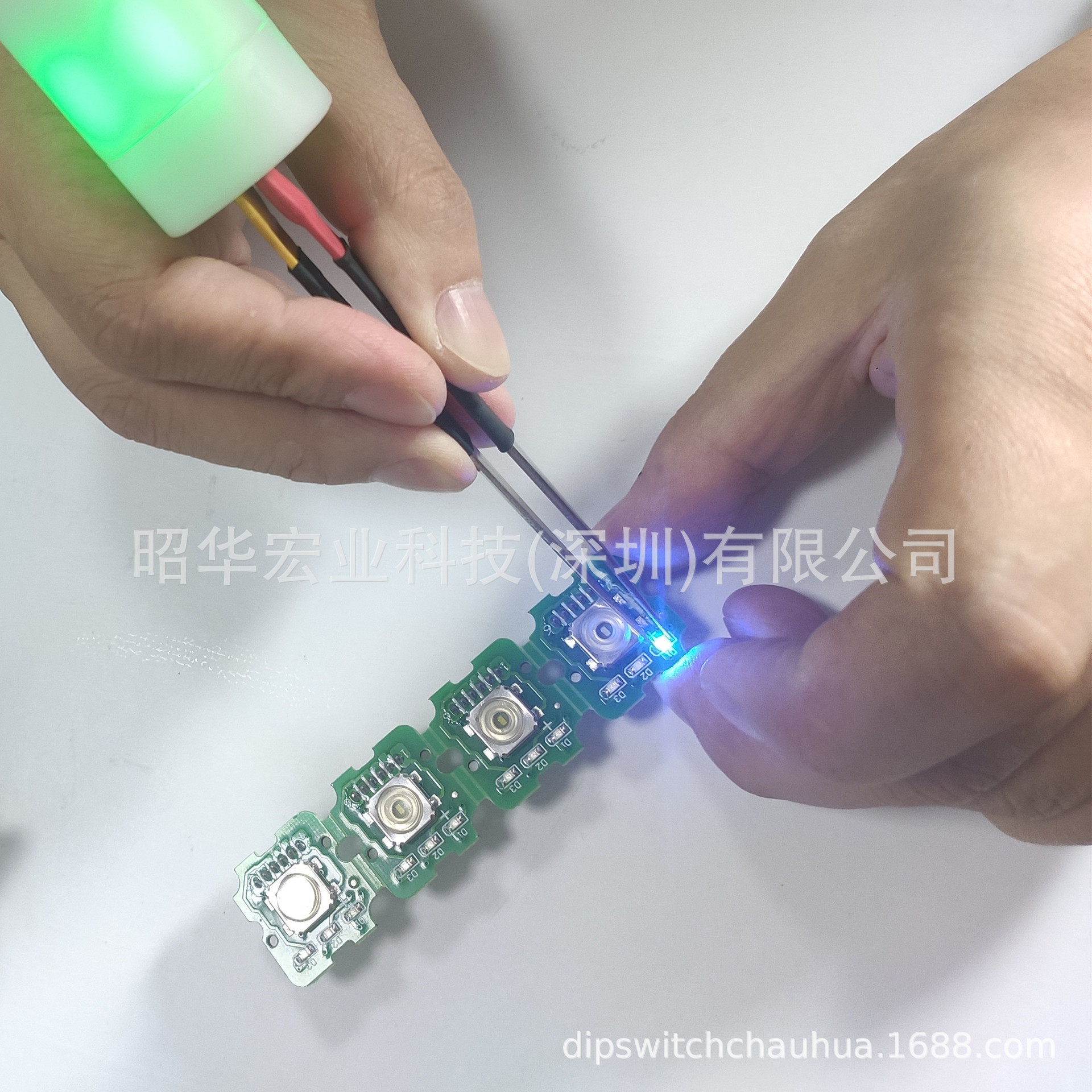昭华二极管发光便携LED夹表万用表 LED点亮测试 开关导通测试夹