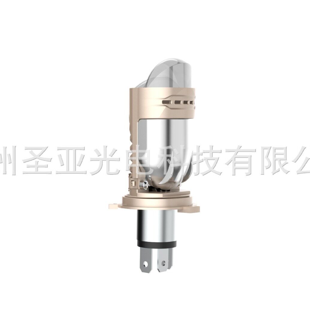新款直插式M01P高功率H4 LED灯 汽摩通用前大灯 高亮聚光远近一体