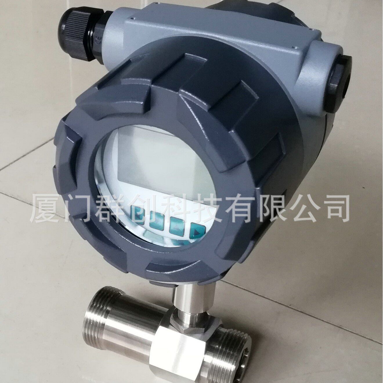 厦门群创QCT法兰涡轮流量计LWGY无显示带模拟量输出涡轮流量传感