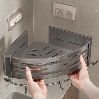 卫生间浴室三角置物架免打孔壁挂式厕所洗手间洗漱台多层收纳挂架