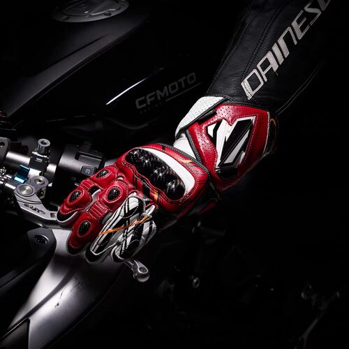 GANSOULWANG金兽手套长款RACING PRO碳纤牛羊皮透气触屏CE2级王铸