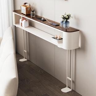 沙发后置物架靠墙夹缝柜暖气片客厅轻奢玄关架超窄床边头长条桌子