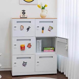 四门Okimura密码小公寓储物柜安全办公室家庭存储铁柜床边餐具柜