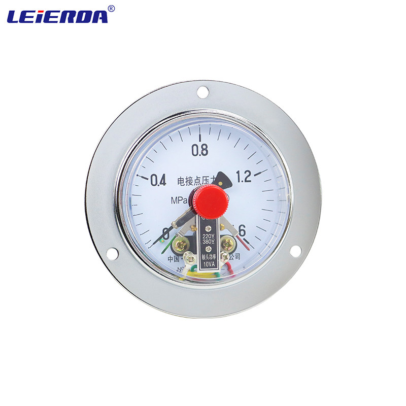 雷尔达 横向 轴向带边 磁助式电接点真空压力表YX100ZT 气压油压