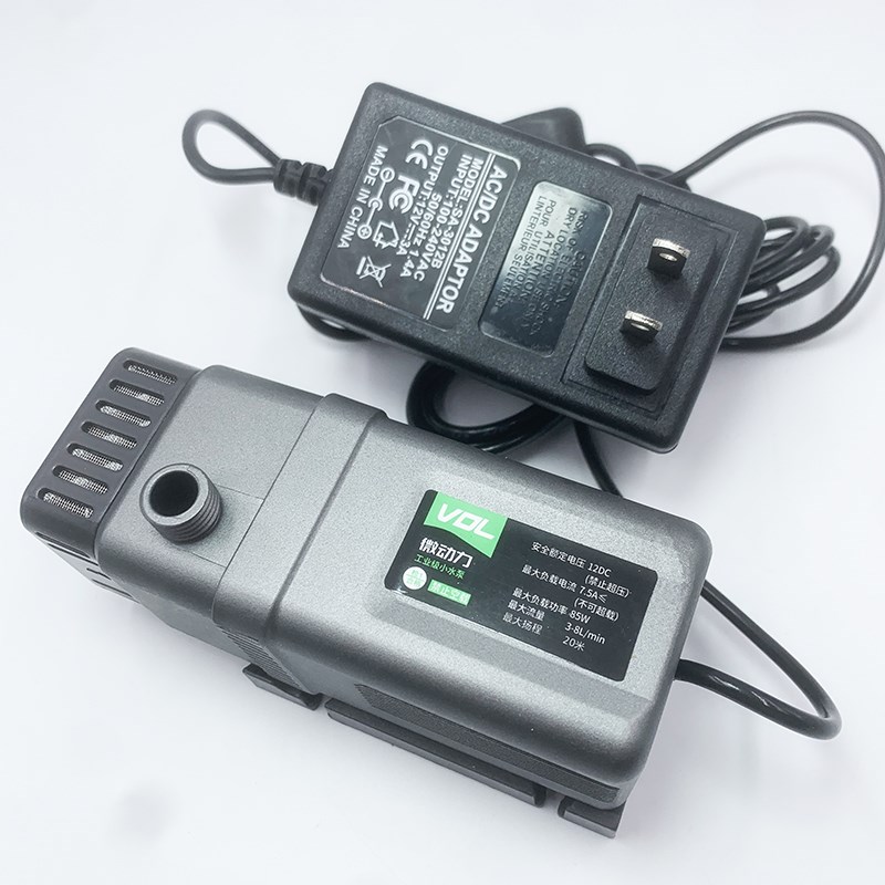 微动力微型水泵开槽机切割机水钻开C孔鱼缸潜水泵扬程20M 直流水