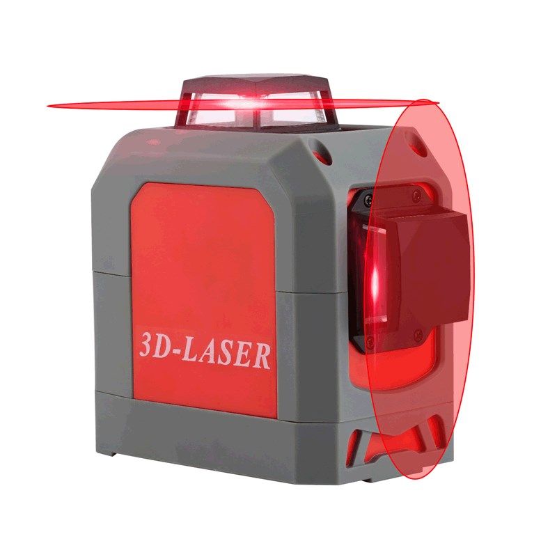 厂家高精度红外线水平仪贴墙投线仪 3D红光8线12线激光水平仪