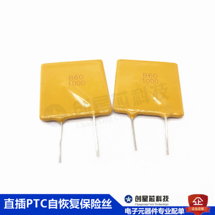 1000 直插PPTC自恢复保险丝 B60 10A 保险丝10000MA 60V