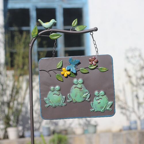 复古铁艺花园装饰爬架美式乡村 阳台室内户外插地爬藤架 园艺杂货