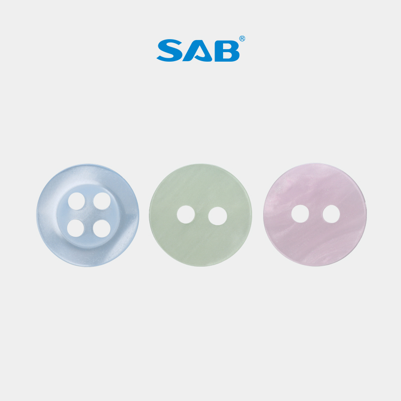 SAB伟星 欧标环保高档树脂纽扣衬衫开衫扣子百搭时尚精致衣服钮扣