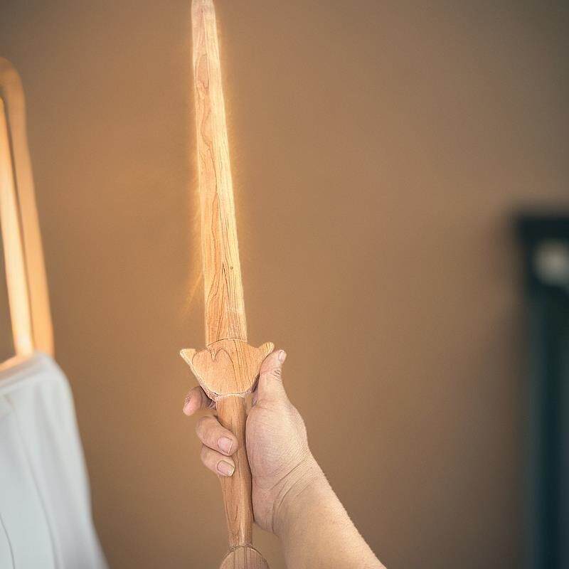 现货老桃树东南枝桃木雕刻元宝B剑七星剑八卦古风晨练剑喷漆款