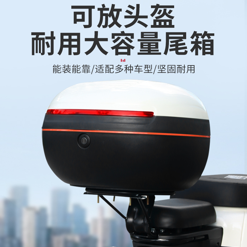 速发电动车后备箱通车dem1爱玛台尾绿源新日电瓶自行用铃箱储物
