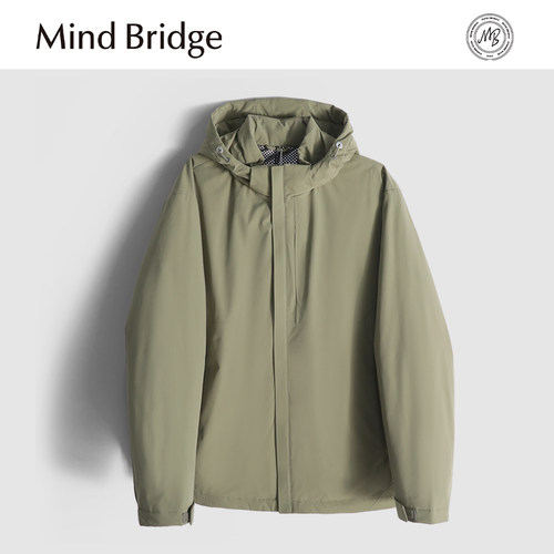 Mind Bridge2025秋冬季新款男户外休闲机能风工装夹克羽绒服外套