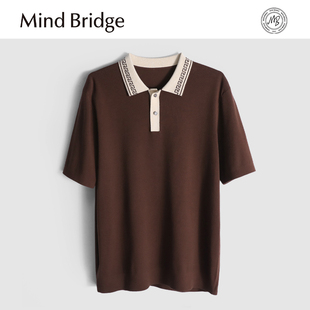 Bridge2025秋冬季 polo衫 新款 内搭短袖 男 商务休闲打底针织衫 Mind