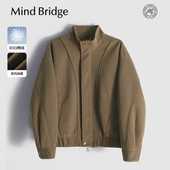 男士 Mind Bridge2025秋冬新款 仿皮衣90白鸭绒立领羽绒服夹克外套