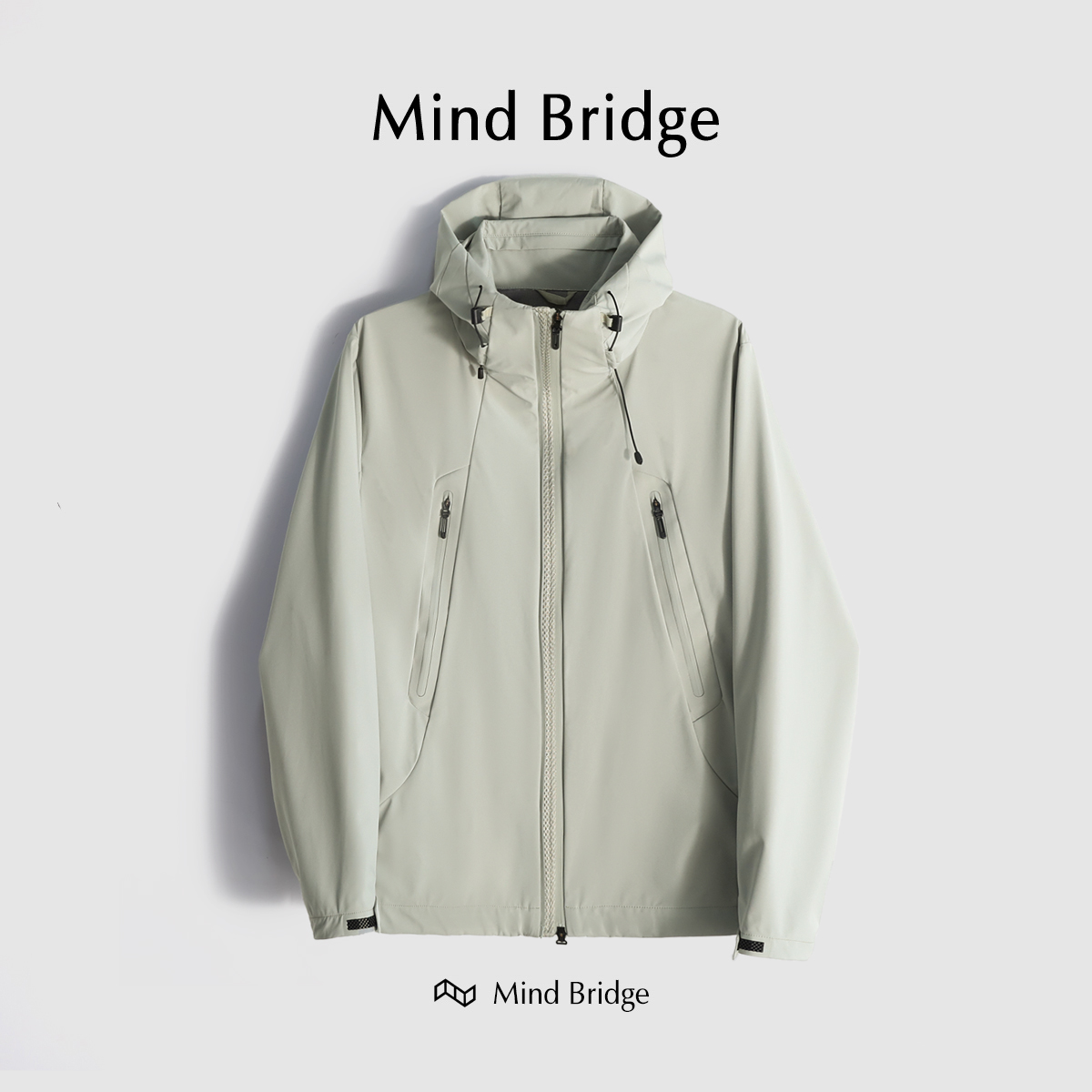 Mind Bridge2025春秋季新款休闲运动防泼水外套情侣防风夹克男女
