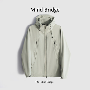 休闲运动防泼水外套情侣防风夹克男女 新款 Mind Bridge2025春秋季