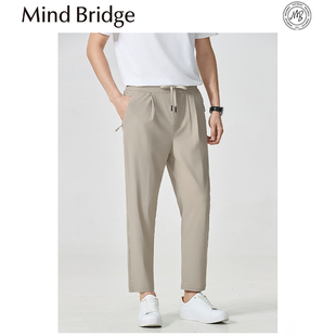 Bridge2025春夏季 凉感长裤 新款 直筒松紧腰系带休闲裤 子 男士 Mind