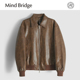 Mind 复古PU皮机车皮衣夹克羽绒服外套 男士 Bridge2025秋冬季 新款