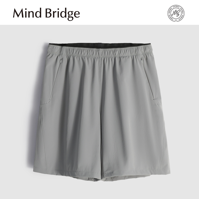 Mind Bridge2025夏季新款男士户外运动跑步健身高弹透气速干短裤