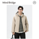 Mind Bridge2025冬户外黑色三合一羽绒服可脱卸内胆外套登山服男