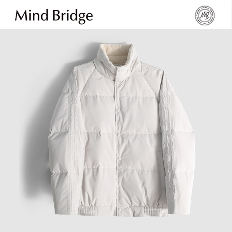 Mind Bridge2025冬季新款男士运动户外保暖轻薄90鸭绒羽绒服外套