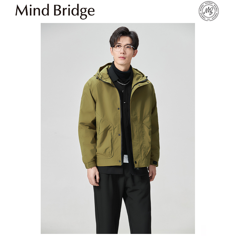 Mind Bridge2025早春季新款男士城市户外防风工装外套登山夹克服