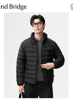 Mind Bridge轻薄羽绒服男2025秋冬立领修身运动短款鸭绒保暖外套