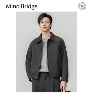 Mind Bridge行政夹克2025秋冬新款男商务休闲含羊毛混纺西装外套