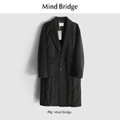 Mind 领羽绒服 拼接羊毛混纺90白鸭绒西装 Bridge2025秋冬新款 男士
