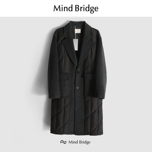 拼接羊毛混纺90白鸭绒西装 男士 领羽绒服 Bridge2025秋冬新款 Mind