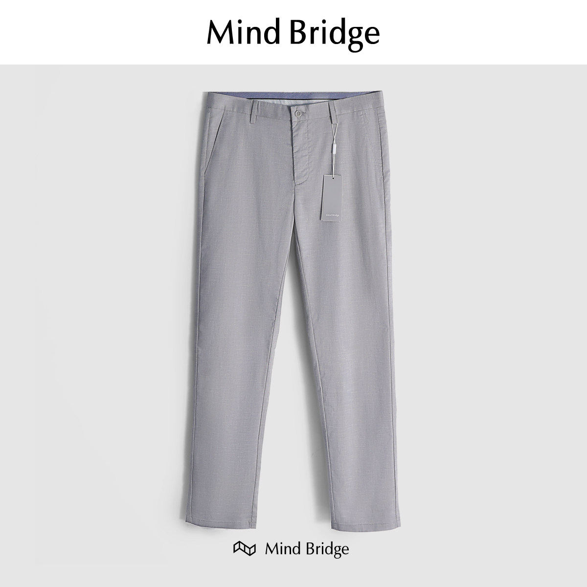 Mind Bridge2024春夏季新款男商务小西裤天丝亚麻休易打理休闲裤