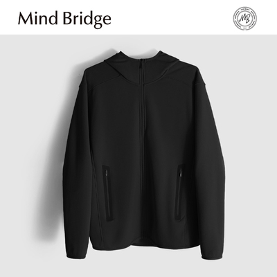 Mind Bridge2025早春新款城市运动户外休闲抓绒卫衣男长袖T恤外套