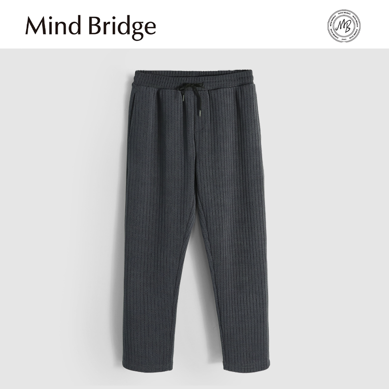 Mind Bridge2025秋季新款复古高端宽松灯芯绒卫裤易打理休闲裤男