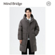 长款 Mind Bridge羽绒服男2025冬季 过膝加长加厚保暖简约百搭外套