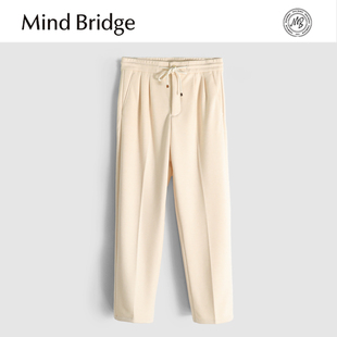 高端含羊毛醋酸混纺宽松直筒休闲裤 男士 Bridge2025秋冬新款 Mind