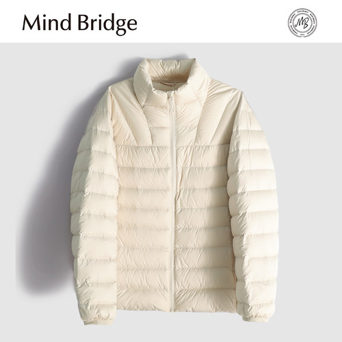 Mind Bridge2025秋冬新款羽绒服轻薄立领男女户外运动内胆排骨服