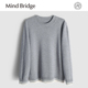 新款 Mind Bridge2025秋季 高克重绵羊毛混纺圆领撞色叠穿打底毛衣