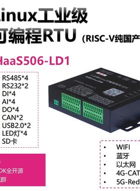 工业网关控制器RTU全国产RISCV 4G5GRedcapPython可编程ModbusLD1