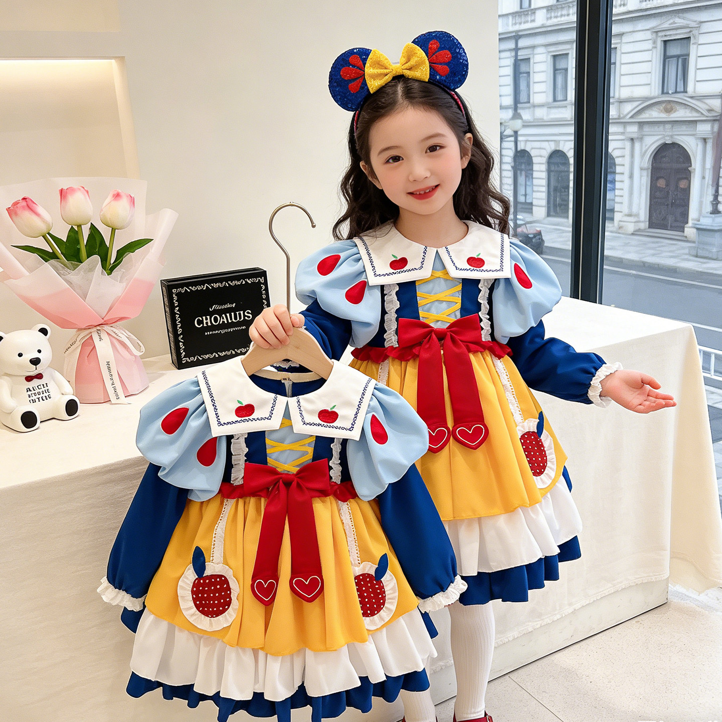 2026新款女童白雪公主生日裙图片