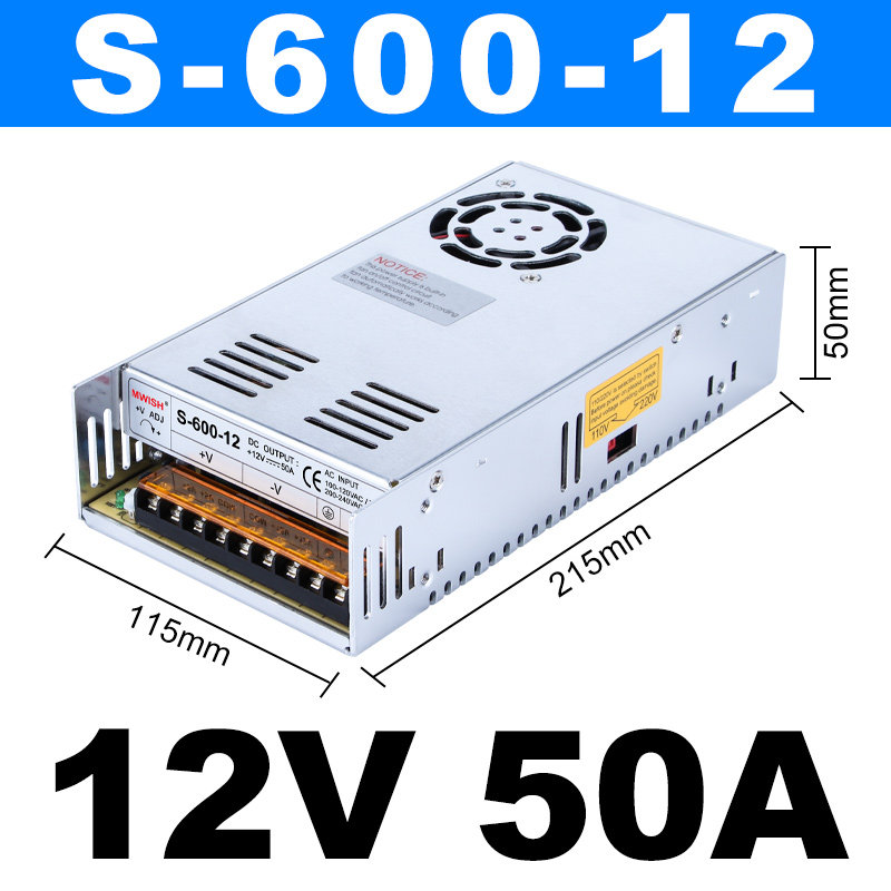 深圳明纬S-600W500W-24V25A20A开关电源60V110V12V50A40A变压器DC