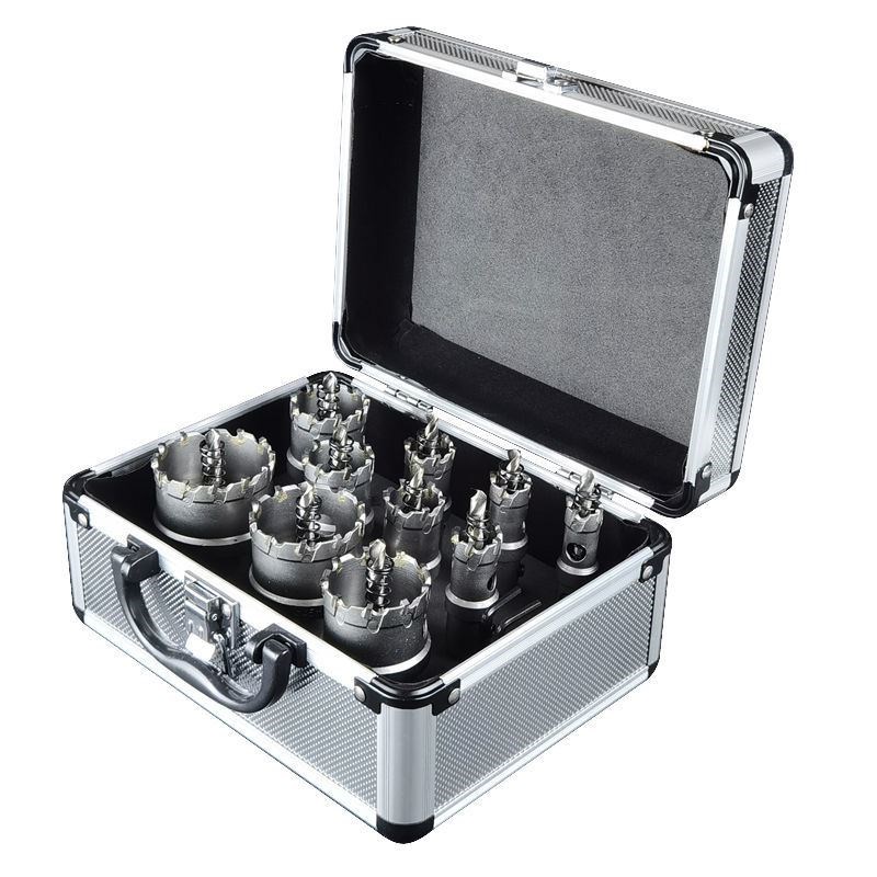 扩孔钻套装 不g锈钢钻头硬质合金开孔器10件套铝塑盒装17-50金属