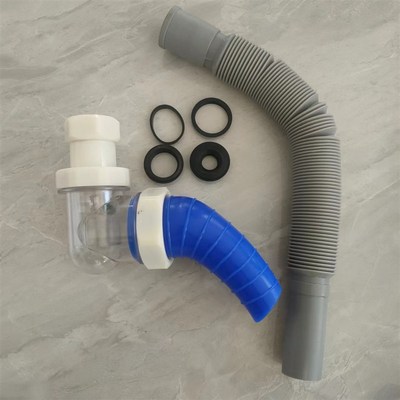 45度墙排下水器三通厨房卫生间洗衣机下水管道V密封塞防臭接头