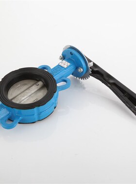 D71X手柄对夹式球墨铸铁手动蝶阀三元乙丙挂胶水管阀门开关DN100