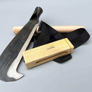 速发升级加大款柴刀鞘户外便携柴柴架实木刀刀刀鞘挂砍用具保护套