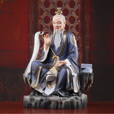 速发德化陶瓷三清祖师道德太上老君神像供奉家用客厅摆件