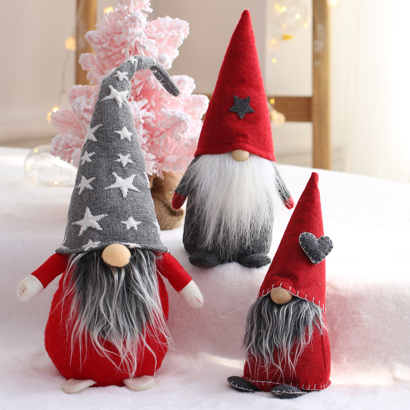 速发圣诞品饰品场景布件树挂置节日用品装扮圣诞红老人小饰装摆件