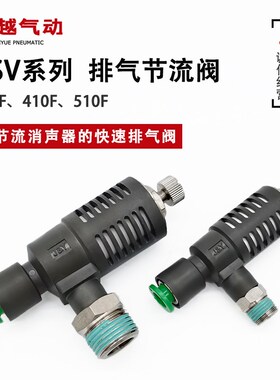 速发带头AS10F ASV速10F ASV510F接节流消声器的快4排 螺纹气动